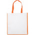 Nonwoven bag with coloured trim., orange