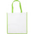 Nonwoven bag with coloured trim., lime