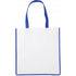 Nonwoven bag with coloured trim., cobalt blue