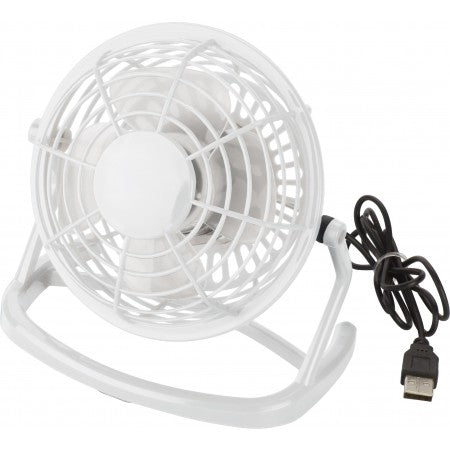 Plastic USB desk fan, white