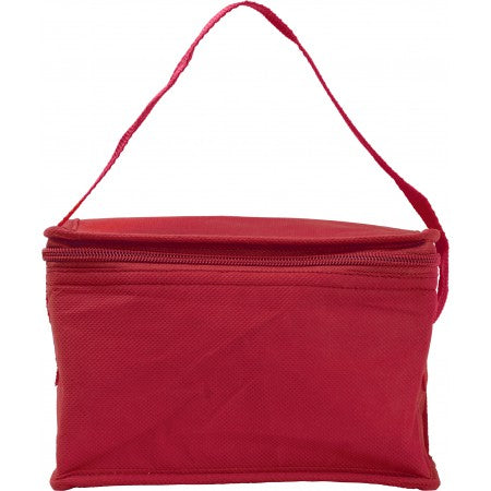 Nonwoven small cooler bag., red