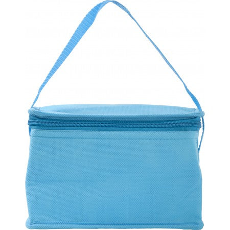 Nonwoven small cooler bag., light blue