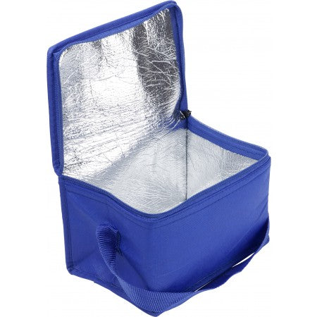 Nonwoven small cooler bag., cobalt blue