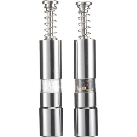 Salt and pepper mill, silver