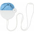 Nylon foldable hand fan, light blue