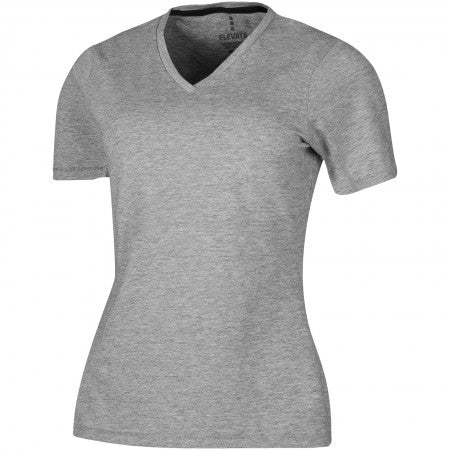 Kawartha Vneck LdsTee,GryMel,L