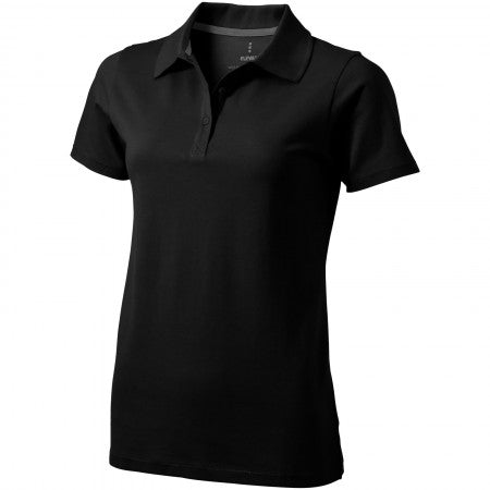Seller ladies Polo,BLACK,L