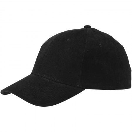 Bryson 6 panel cap, solid black, 27 x d: 19,5 cm