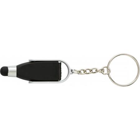 ABS key chain with tip for capacitive screens, white - BRANIO