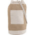 Jute duffel bag with metal eyelets, brown