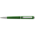 Plastic ballpen with silver coloured tip, green