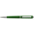 Plastic ballpen with silver coloured tip, green