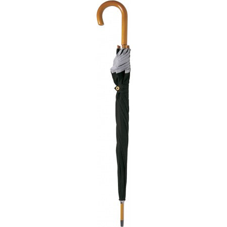 Umbrella with reflective border, black