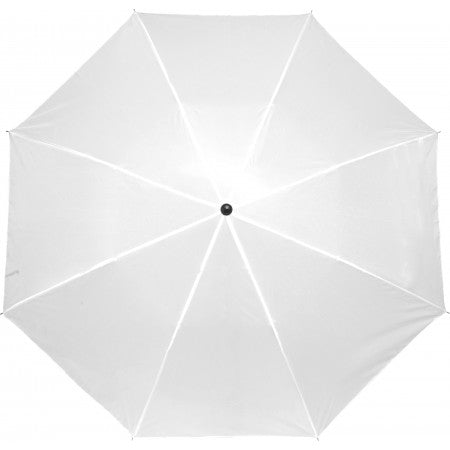 Manual foldable polyester (190T) umbrella, white