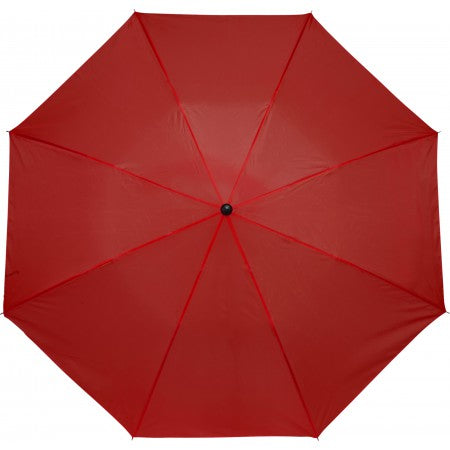 Manual foldable polyester (190T) umbrella, red