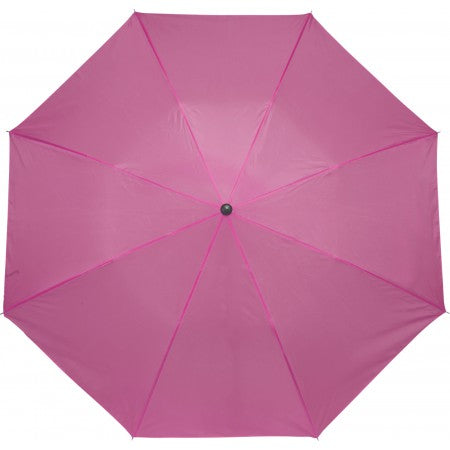 Manual foldable polyester (190T) umbrella, pink