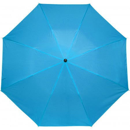 Manual foldable polyester (190T) umbrella, light blue