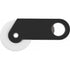 Plastic pizza cutter and bottle opener, black