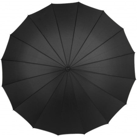 Pongee (190T) manual umbrella, black