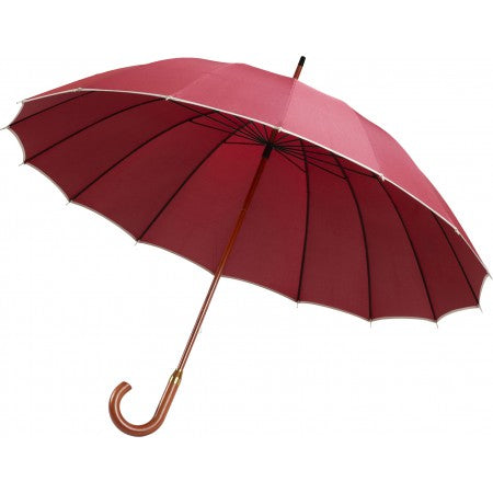 Pongee (190T) manual umbrella, red