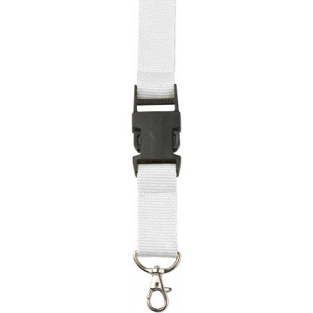 Lanyard and key holder, white