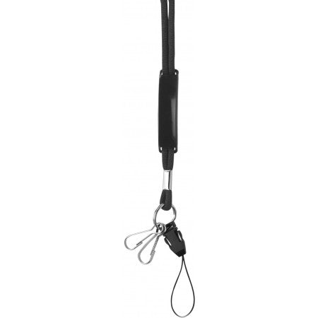 Lanyard with sliding PVC badge, black