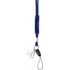 Lanyard with sliding PVC badge, blue