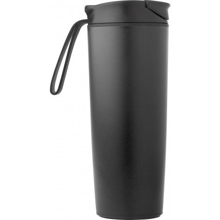 PP double walled, leak proof travel mug (450ml), black