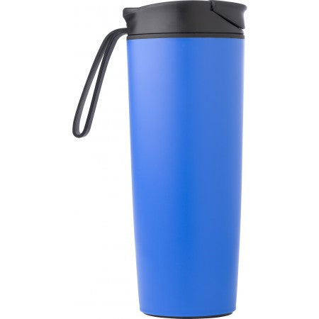 PP double walled, leak proof travel mug (450ml), blue