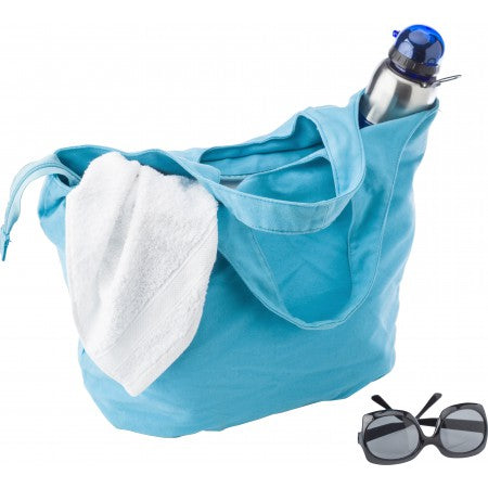 Cotton beach bag,, light blue