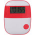 Plastic pedometer with a step counter., red