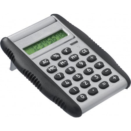 Calculator with rubber sides, silver