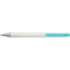 Plastic white ballpen., light blue