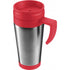 Stainless steel travel mug (420ml), red
