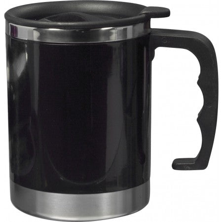 Double walled, vacuum mug (400ml), black