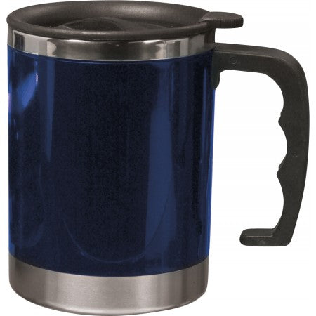 Double walled, vacuum mug (400ml), blue