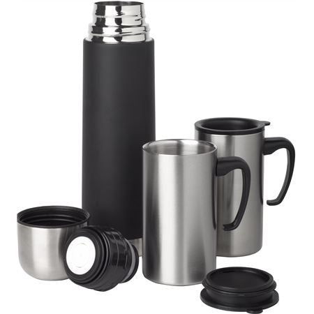 Stainless steel thermos set, no colour