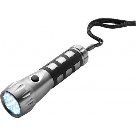 Torch with 17 LED lights, black/silver