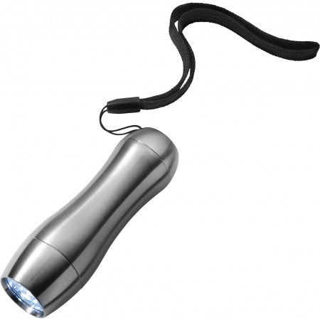 Pocket torch, LED lights, silver