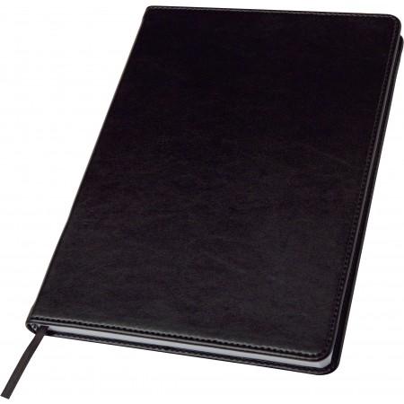 A5 Notebook bound in PU case, black - BRANIO