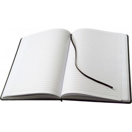 A4 notebook bound in a PU, black - BRANIO