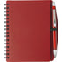 A6 Wire bound notebook and ballpen, red - BRANIO