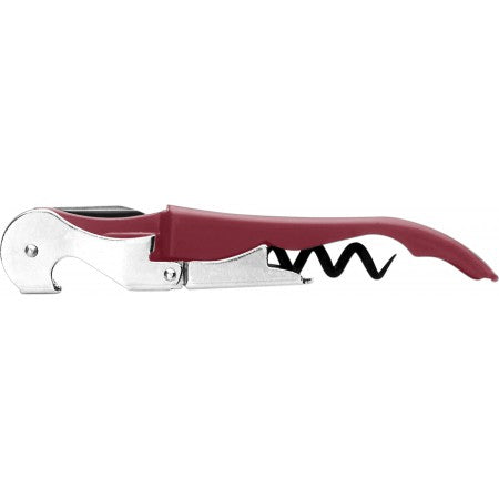 Stainless steel bar knife, parrot shaped, burgundy
