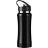 Stainless steel drinking bottle, black