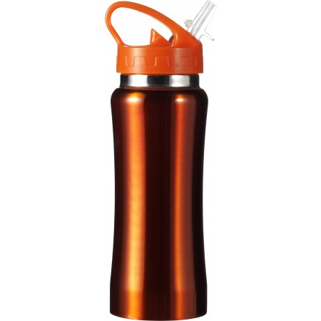 Stainless steel drinking bottle, orange
