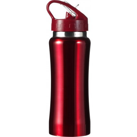 Stainless steel drinking bottle, red