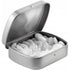 Tin case with sugar free mints, silver