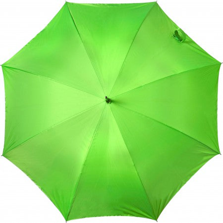 Automatic neon nylon (190T) storm proof umbrella, fluor green