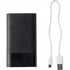 Aluminium power bank, with a capacity of 5000mAh, black