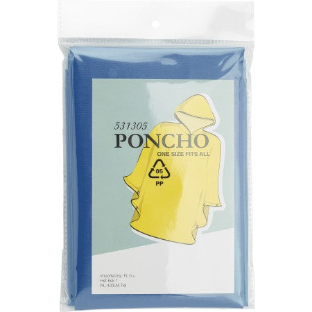 PEVA poncho (approx. 100x120cm)., blue